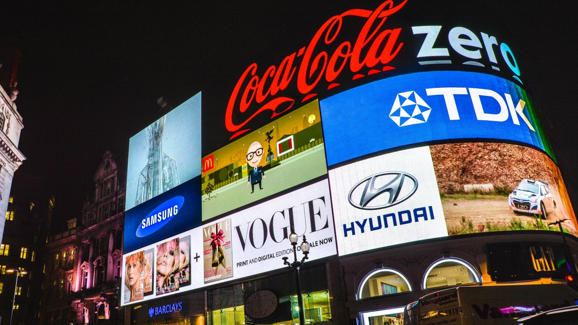 Brands, Coca Cola, Hyundai, Billboard, Vogue